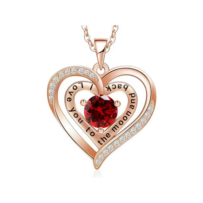 Red Zircon Pendant Necklaces