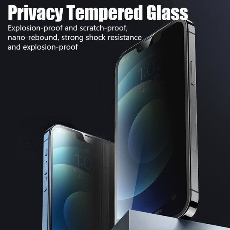 2PCS Privacy Tempered Glass for Iphone 12 13 14 15 16 Pro Max Screen Protectors