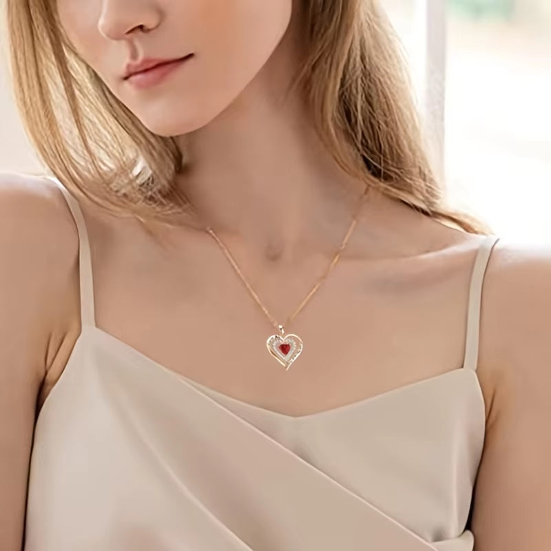 Red Zircon Pendant Necklaces