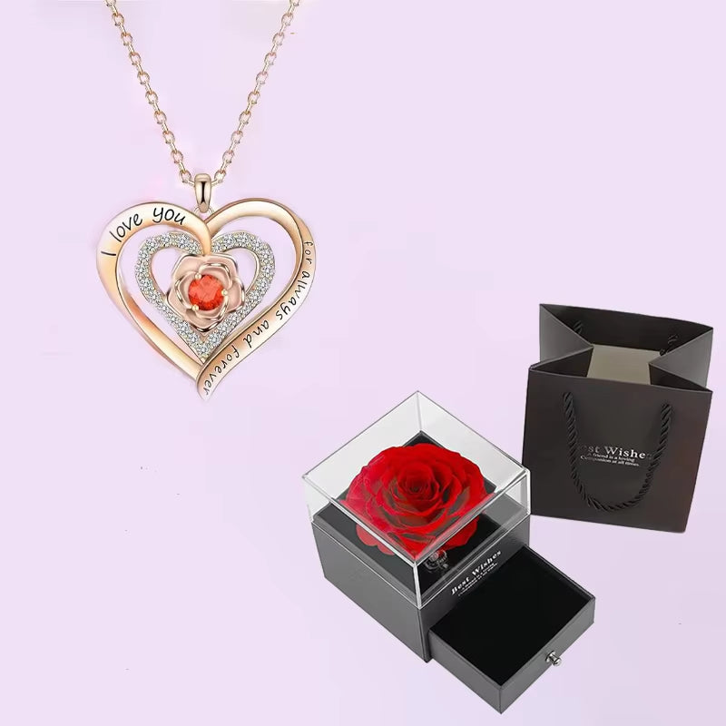 Red Zircon Pendant Necklaces