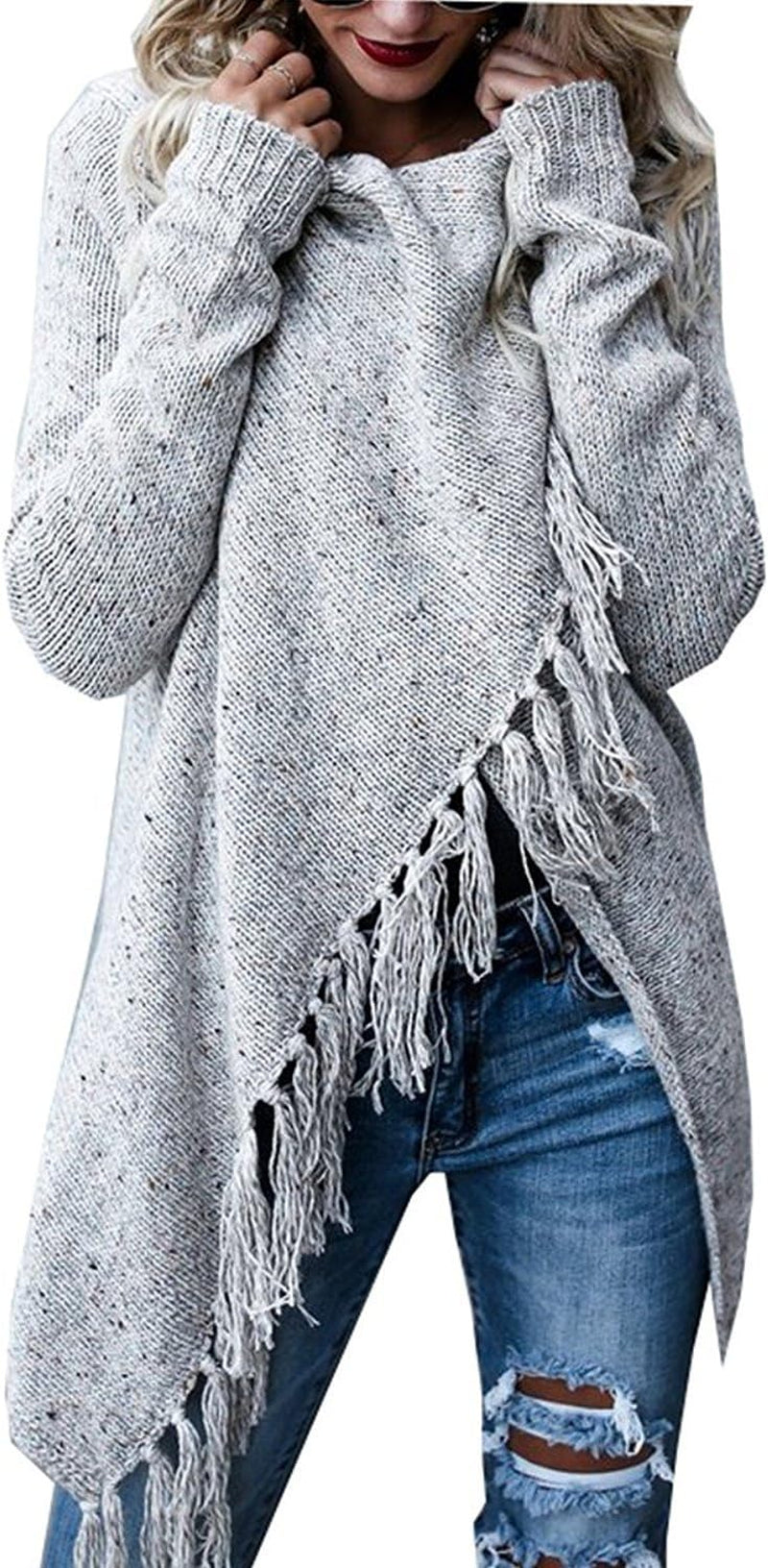 Women'S Open Front Knited Cardigan 