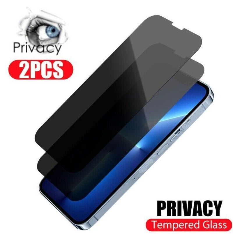 2PCS Privacy Tempered Glass for Iphone 12 13 14 15 16 Pro Max Screen Protectors