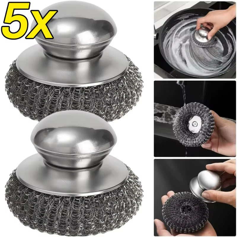 5/1Pcs Kitchen Stainless Steel Brush 