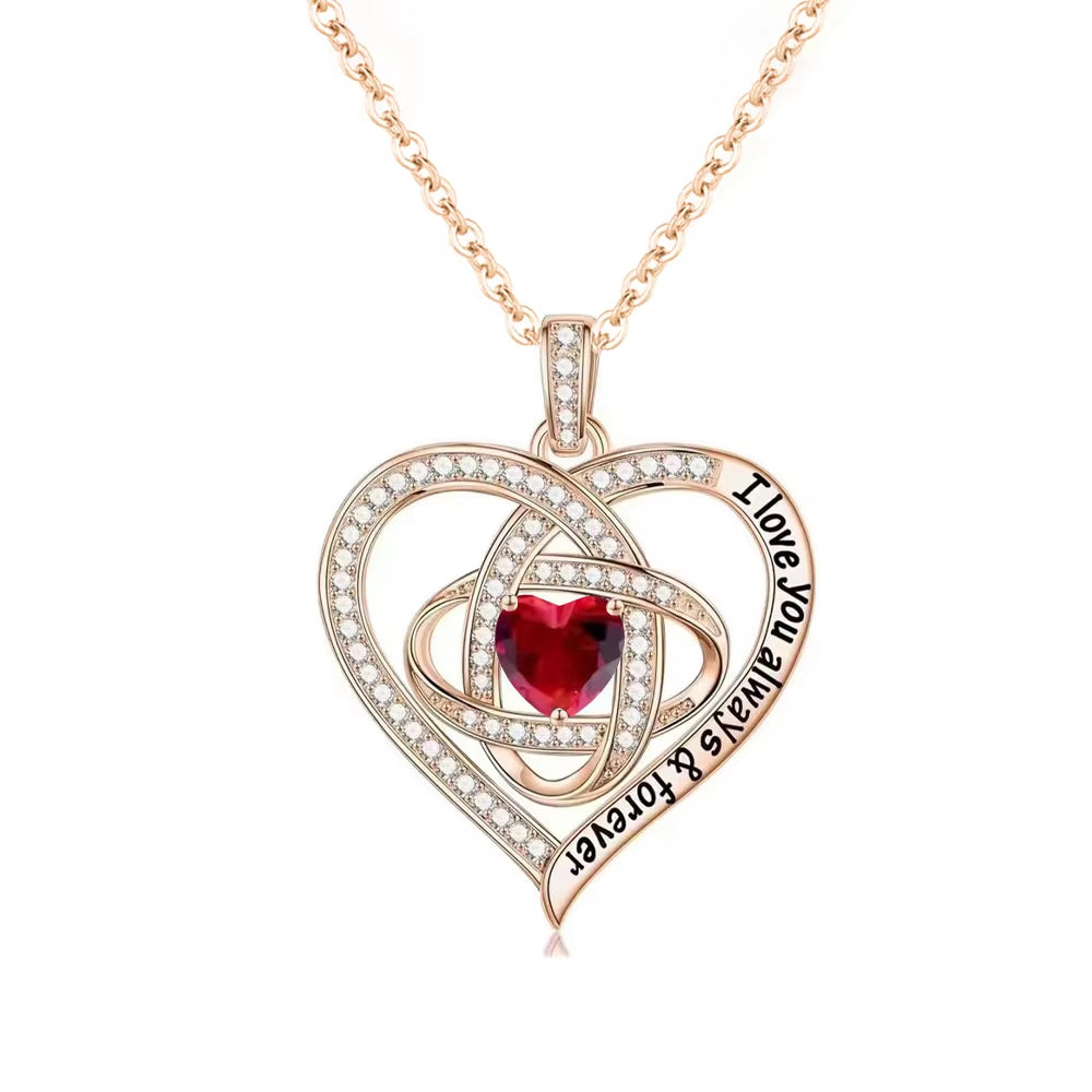 Red Zircon Pendant Necklaces